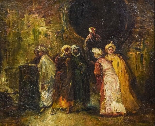 Appraisal: Adolphe Monticelli Oil on Canvas Religious Scene Adolphe Joseph Thomas