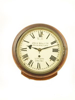 Appraisal: Railway Interest A mahogany cased wall clock having a single