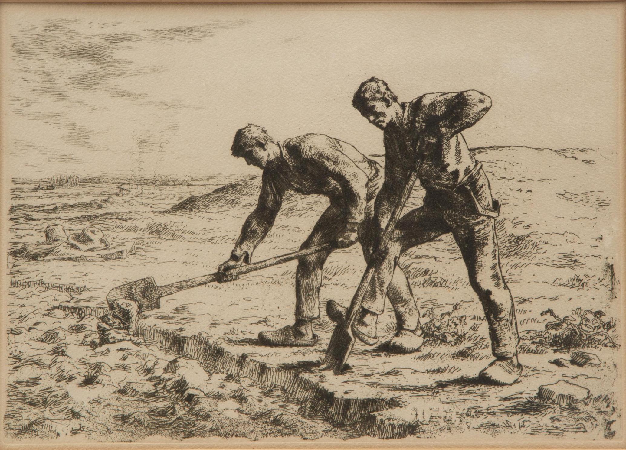 Appraisal: JEAN FRANCOIS MILLET ETCHING LES BECHEURS Jean-Francois Millet French -