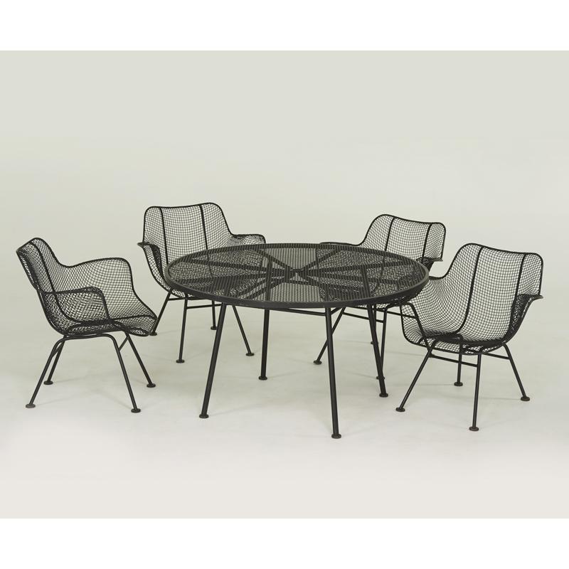 Appraisal: RUSSELL WOODARD Sculptura dining set table and four armchairs USA