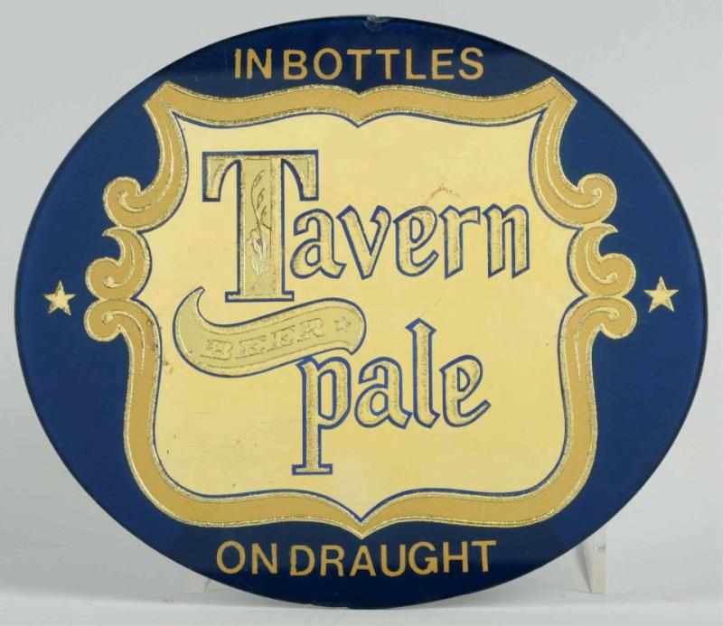 Appraisal: Tavern Pale Beer Reverse Glass Mirrored Sign Some wear throughout