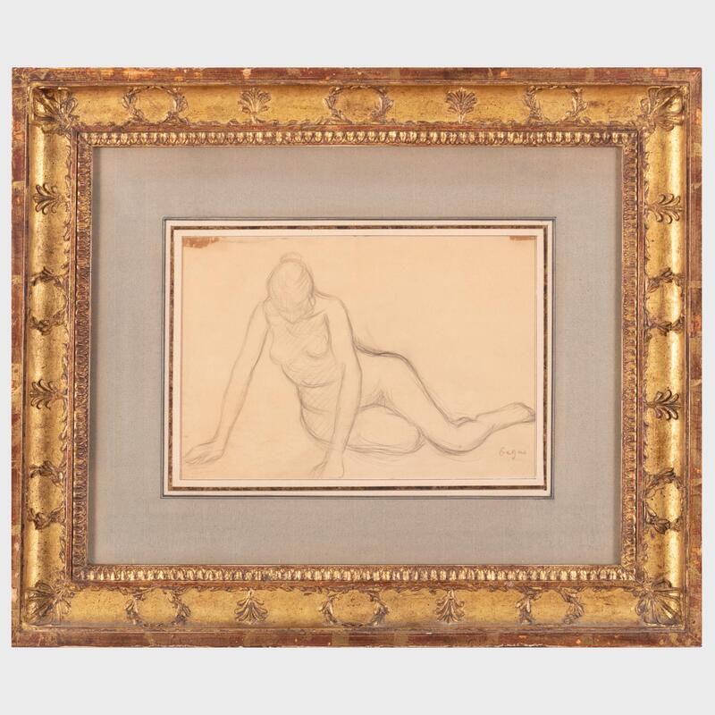 Appraisal: After Edgar Degas - Femme Nu Pencil on paper with