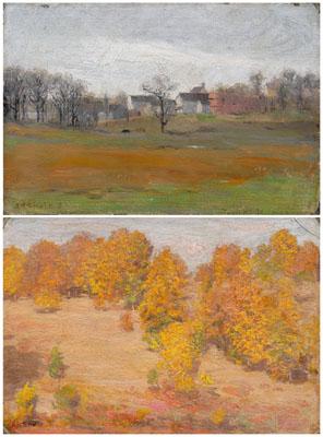 Appraisal: Two Adolph Shulz paintings Adolph Robert Shulz Indiana - quot