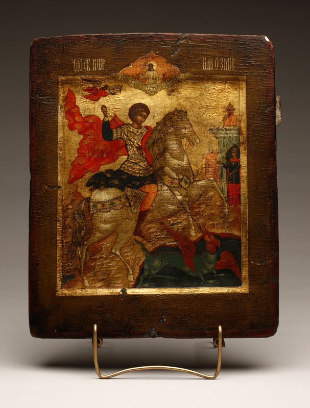 Appraisal: A Russian icon of St George and the Dragon A