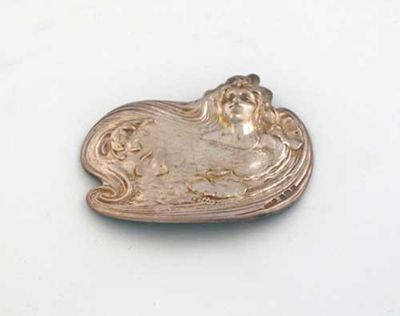 Appraisal: A late Victorian cast art nouveau buckle cast in the