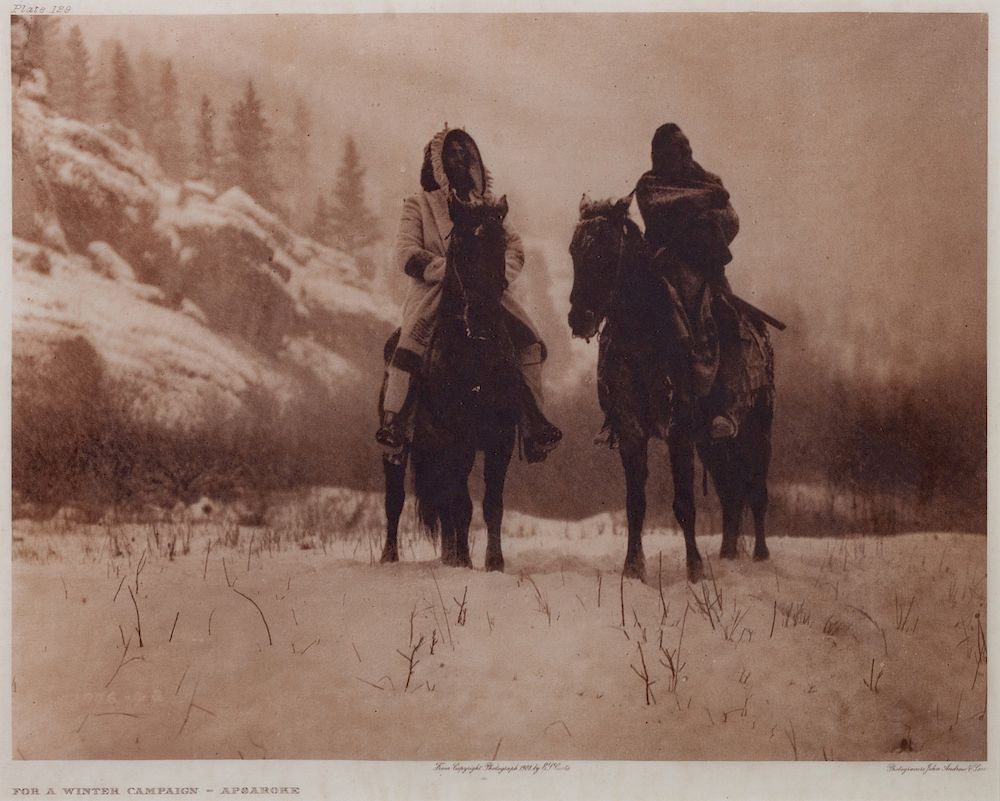 Appraisal: Edward Sheriff Curtis American - For A Winter Campaign Edward