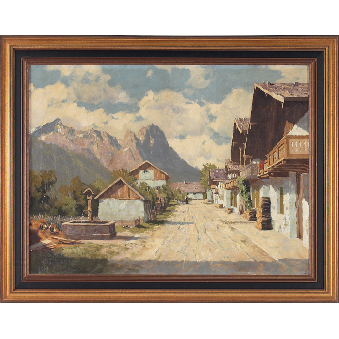 Appraisal: Hans Maurus German - ''Roggenstein '' c oil on canvas