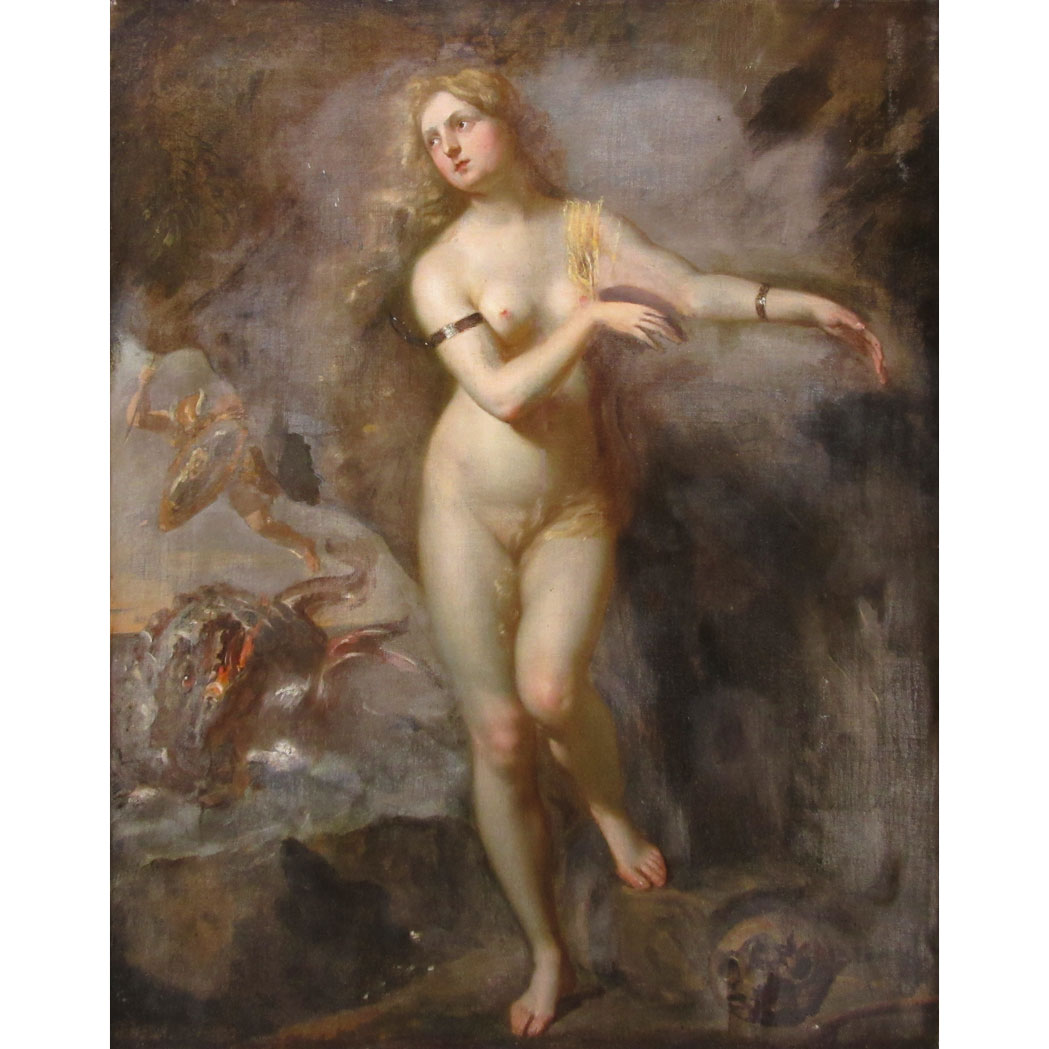 Appraisal: Flemish School th early th Century Perseus Rescuing Andromeda Oil