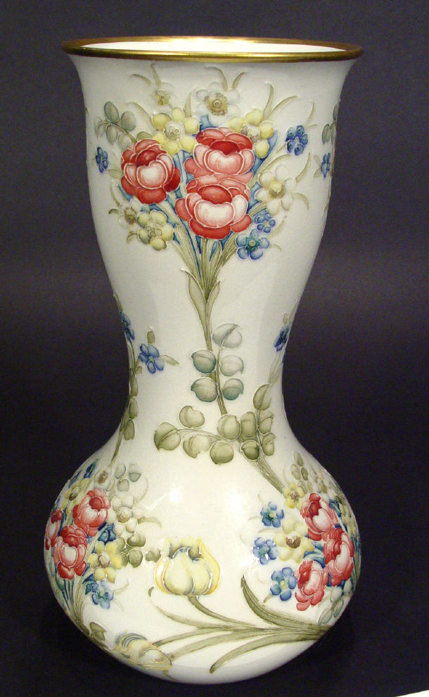 Appraisal: Large McIntyre Moorcroft Florianware vase painted and tubelined with 'Rosest