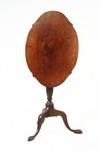 Appraisal: CANDLE STAND - Fine mahogany Queen Anne tilt top candle