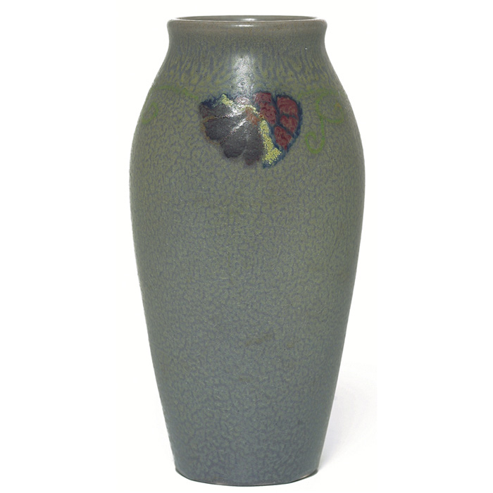 Appraisal: Rookwood vase brightly colored organic design on a gray and