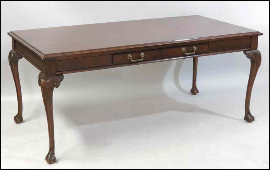 Appraisal: KIMBALL MAHOGANY VENEER DESK H '' W '' D ''