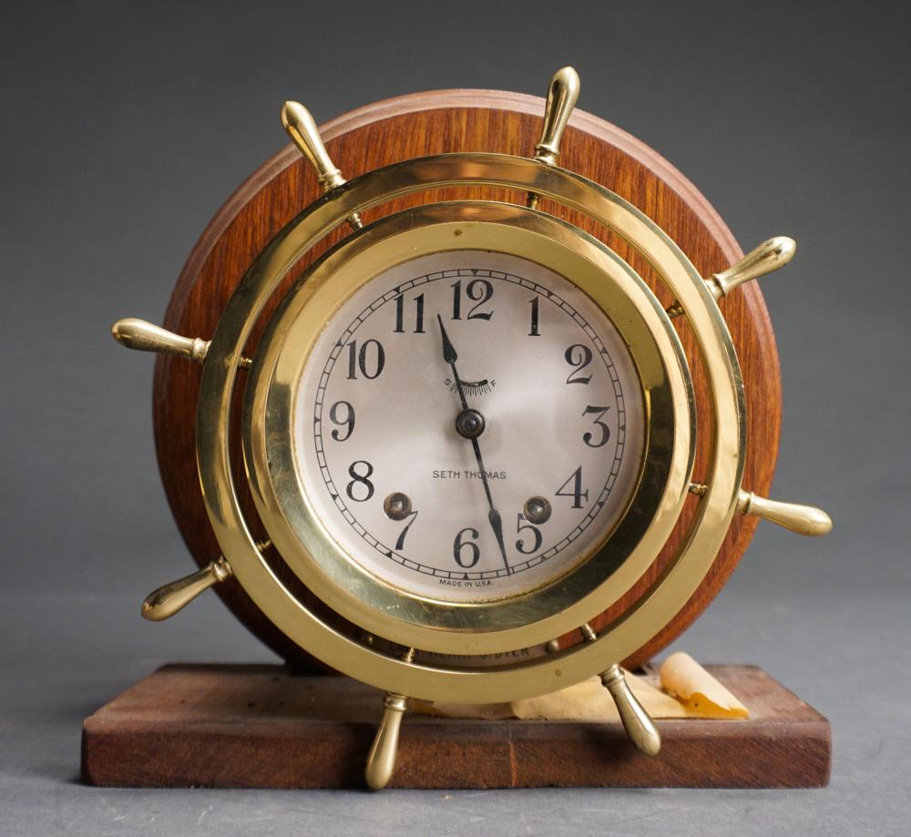 Appraisal: SETH THOMAS BRASS SHIP'S CLOCKSeth Thomas Brass Ship's Clock