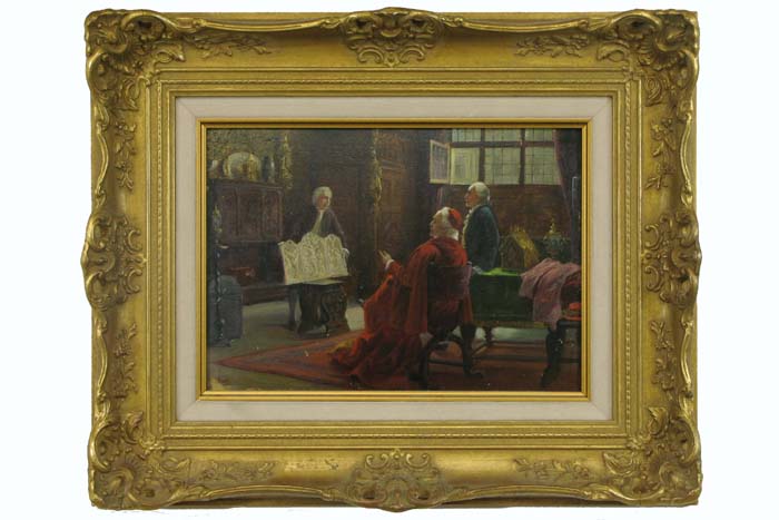 Appraisal: HERMAN AUGUSTUS KNOOP OIL ON PANEL German - The Cardinal