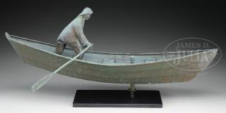 Appraisal: FISHERMAN IN DORY WEATHERVANE BY JOHN GARRET THEW FISHERMAN IN