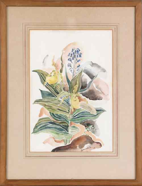 Appraisal: Vera White American - watercolor of irises x