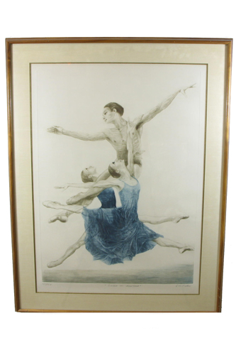 Appraisal: G HELGART ROTHE color lithograph German born Ballet in New