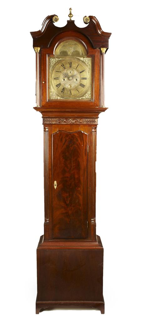 Appraisal: IRISH GEORGE III MAHOGANY LONGCASE CLOCK LATE TH CENTURY the