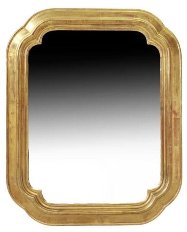 Appraisal: French Louis Philippe period giltwood mirror mid th c shaped