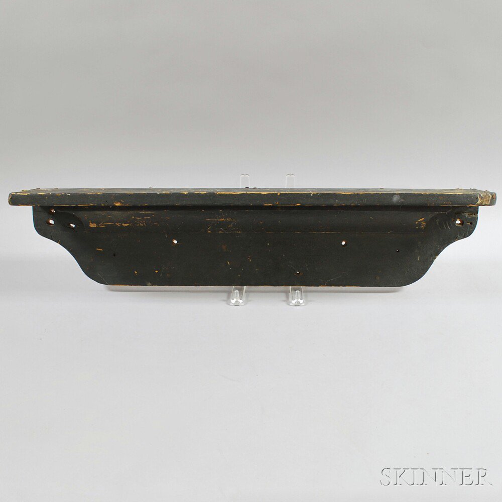 Appraisal: Green-painted Wall Shelf th century ht wd dp in Estimate