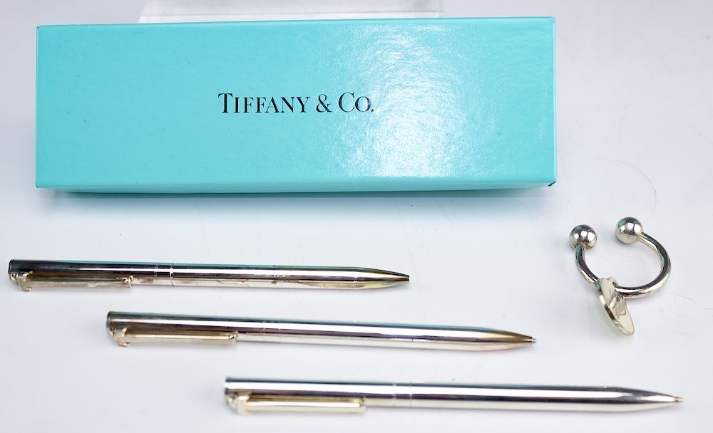 Appraisal: Tiffany Co LOT Sterling Silver Pens Key Fob Lot of