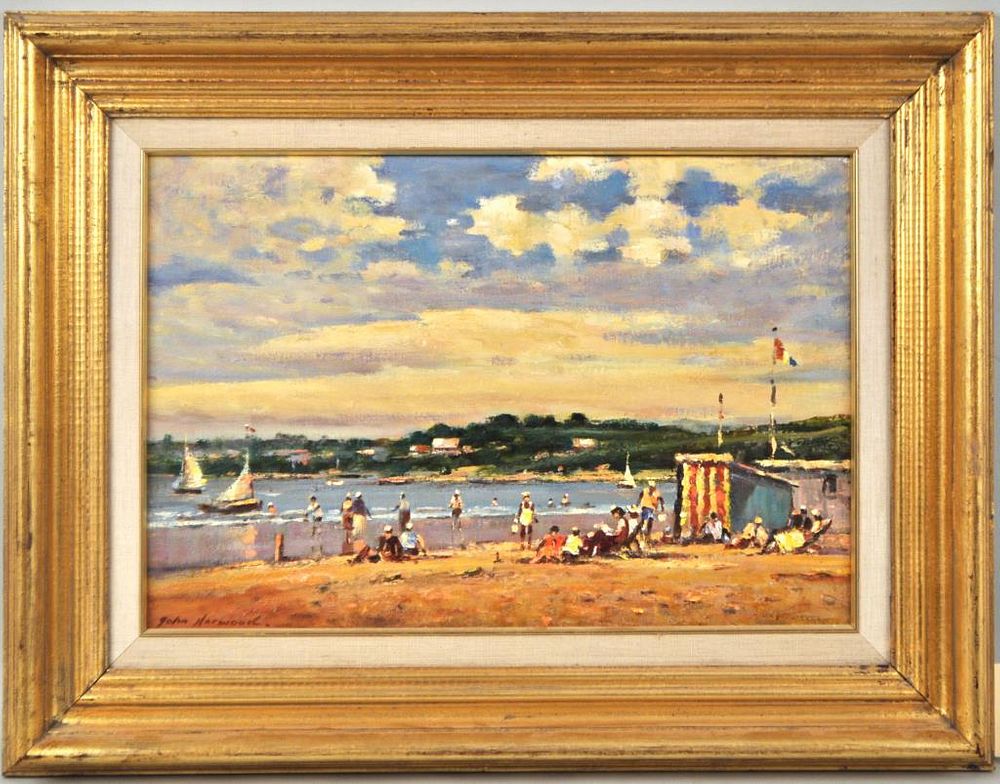 Appraisal: John Norwood O C Impressionist Beach Scene signed lower left