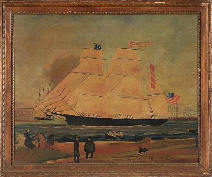 Appraisal: ZEPHYR IN MESSINA HARBOR AFTER WILLIAM BYGRAVE AMERICAN TH CENTURY