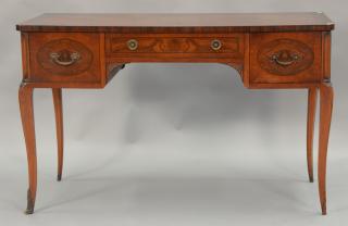 Appraisal: Louis XV style burlwood vanity ht in top x Louis