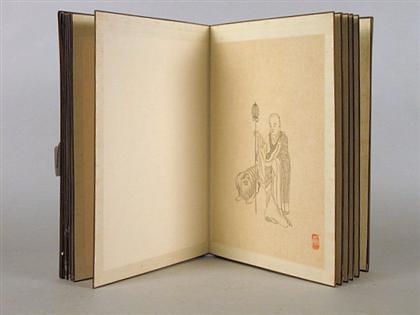 Appraisal: TING YUN-PENG chinese th century print EIGHTEEN LOHAN Album of