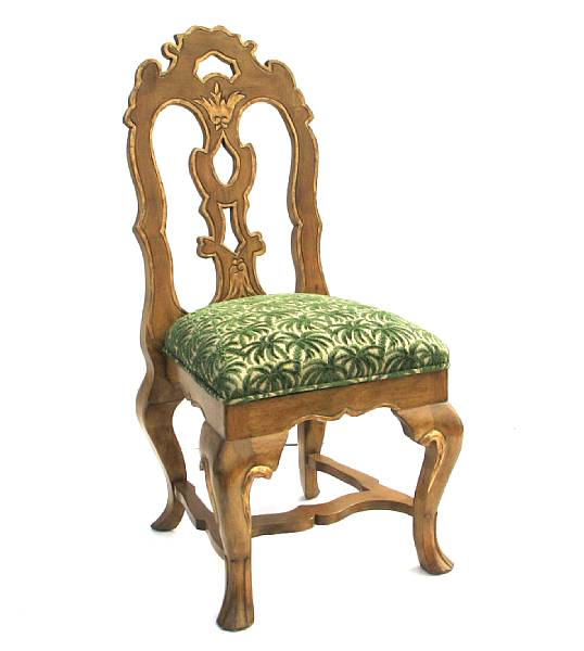 Appraisal: A Venetian style paint decorated side chair height in width