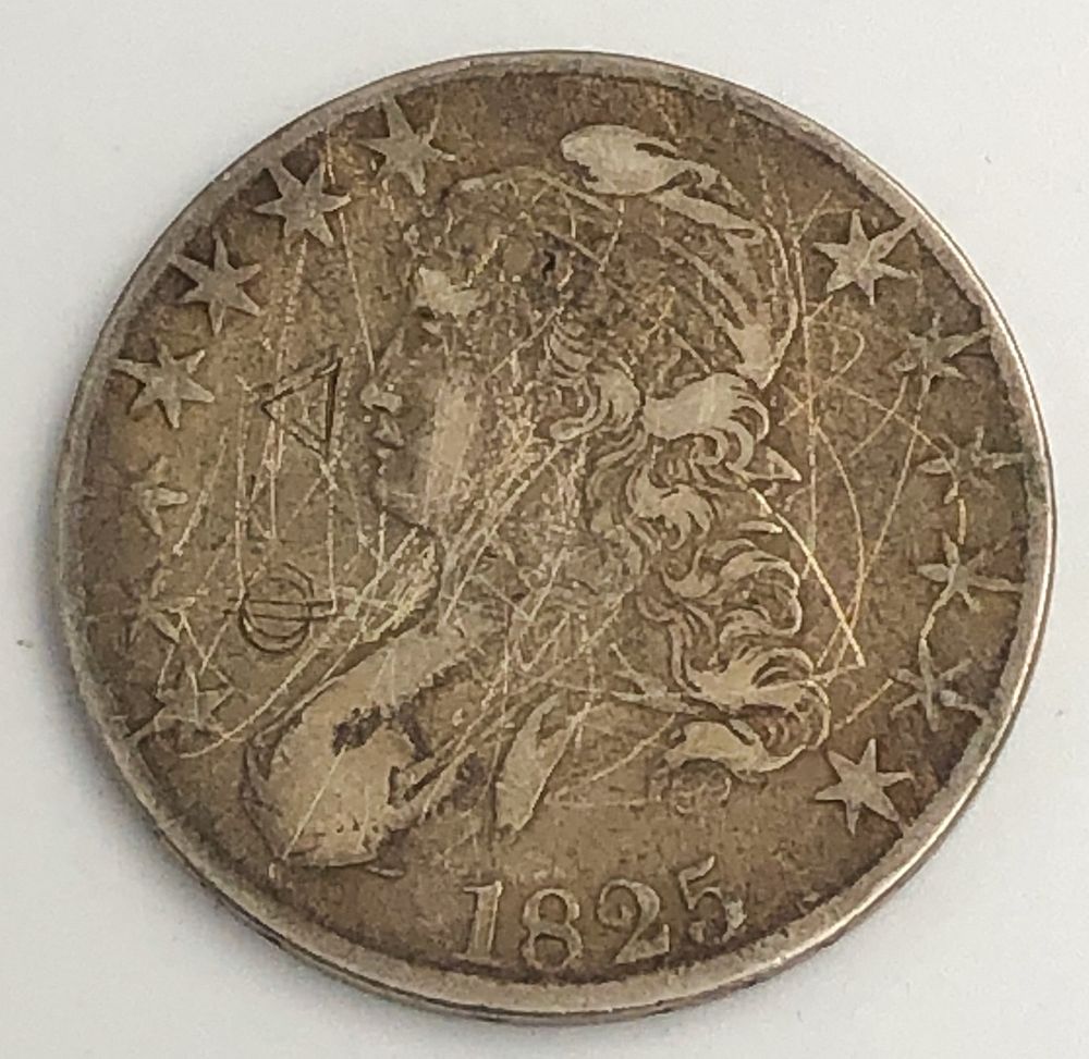 Appraisal: Capped Bust Half Dollar Coin Lettered edge