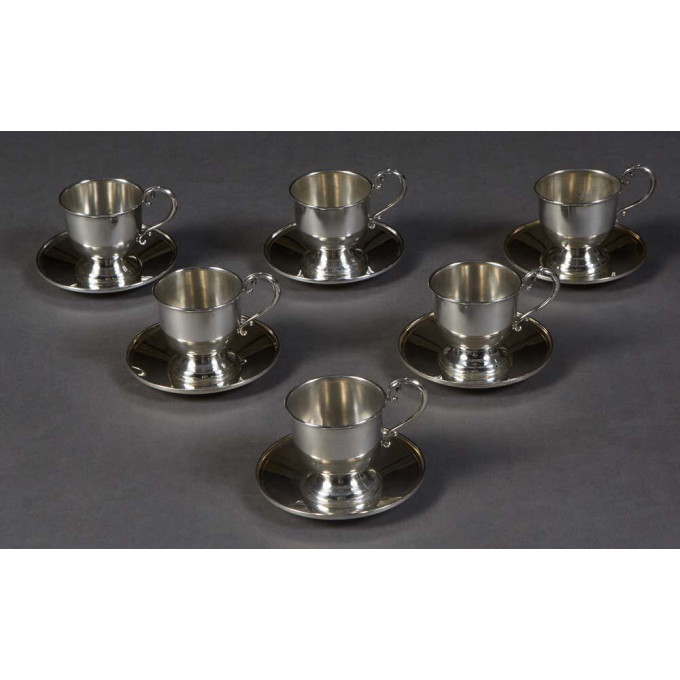 Appraisal: Twelve Piece Cartier Sterling Demitasse set th c consisting of