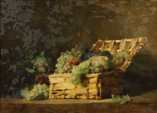 Appraisal: Denis Pierre Bergeret French - A still life of grapes