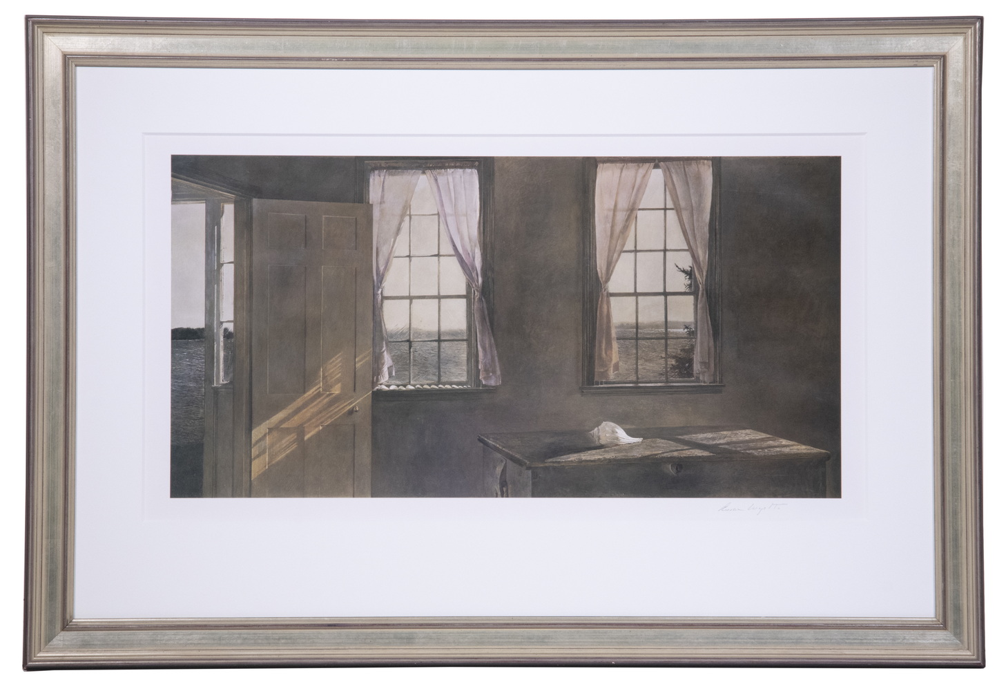 Appraisal: ANDREW WYETH PA ME - Her Room collotype pencil signed