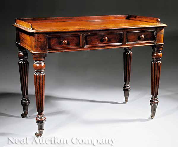 Appraisal: A Regency Mahogany Writing Table c stamped T Willson Great