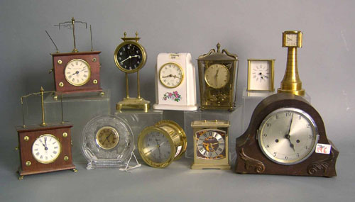 Appraisal: Eleven desk clocks