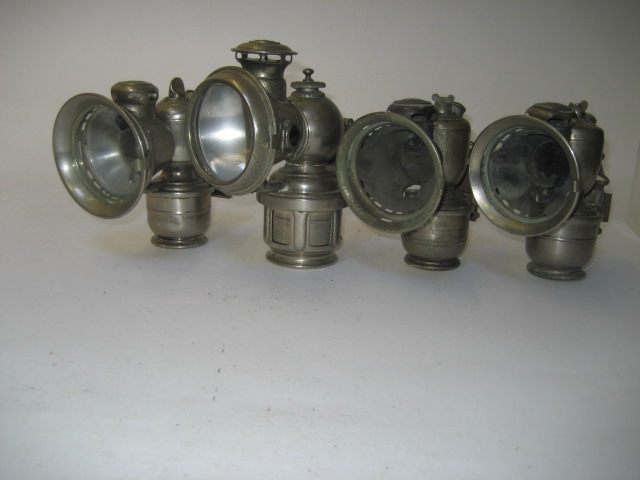 Appraisal: Four Lucas carbide lamps an Aceta two others no lens