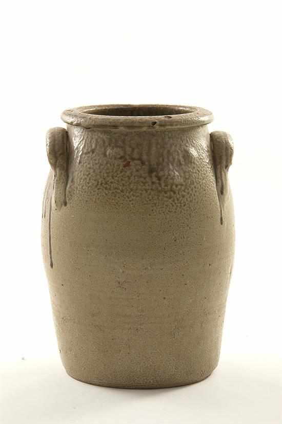 Appraisal: Southern stoneware storage jar Randolph North Carolina circa rich salt