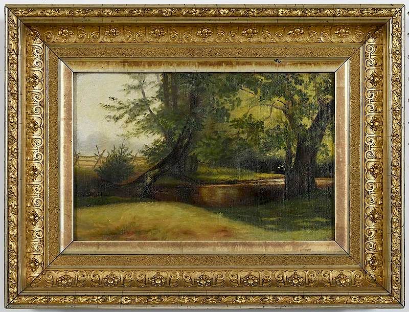 Appraisal: American School late th early th century Verdant Landscape unsigned