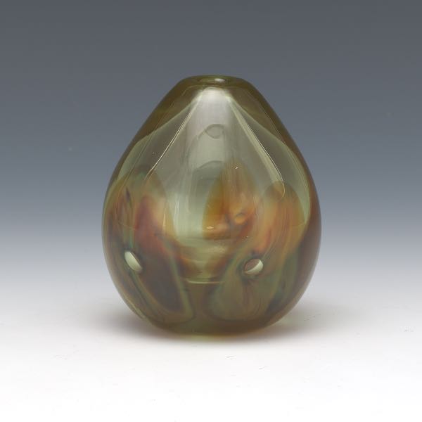 Appraisal: DOMINIC LABINO AMERICAN - x Blown glass vase engraved Labino