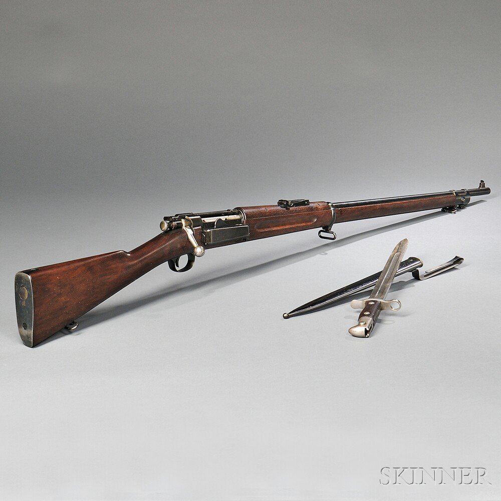 Appraisal: Model Krag Bolt Action Rifle and Bayonet c serial number