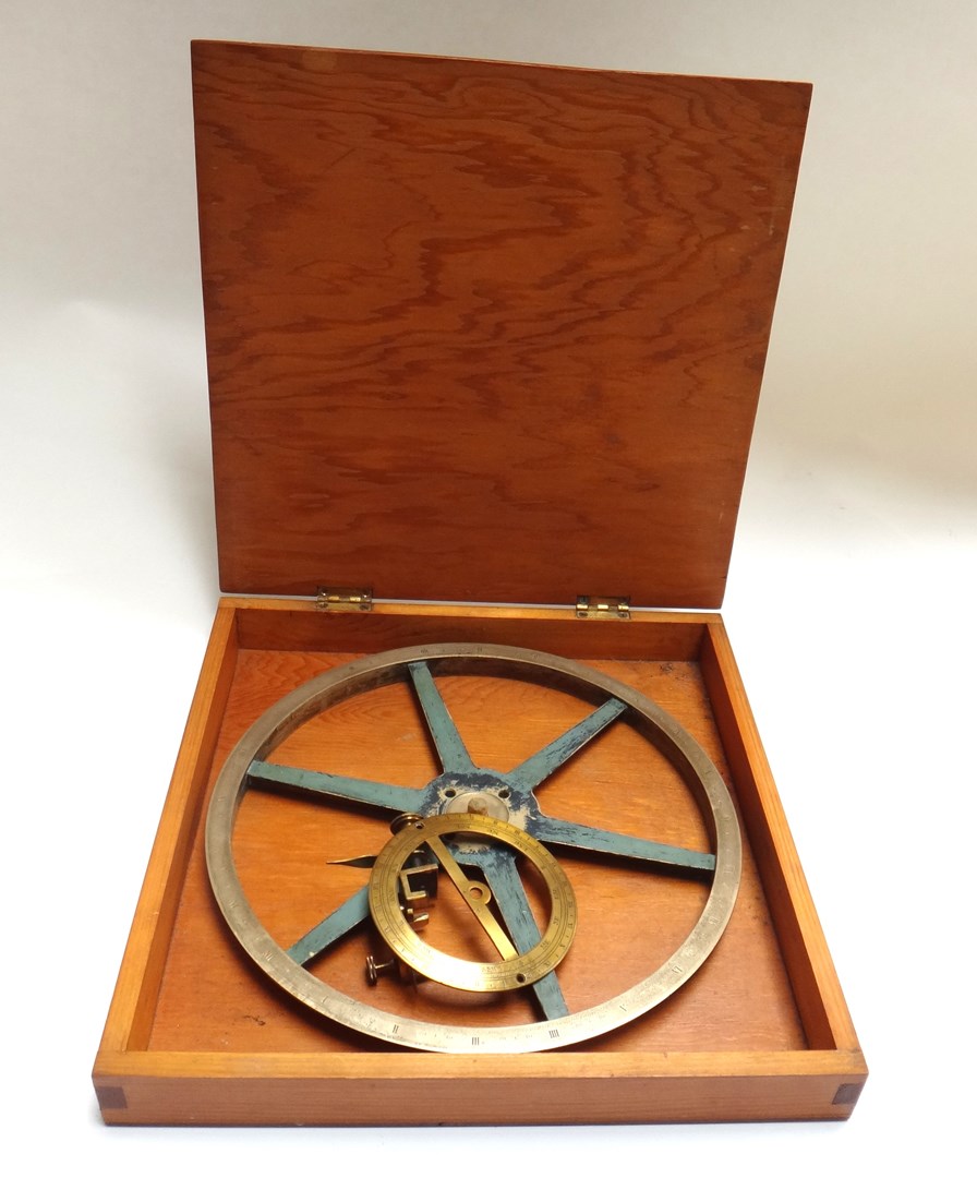 Appraisal: A 'Hudson Anglometer' cased a French brass compass set cased