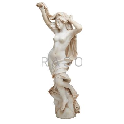 Appraisal: CLASSICAL MARBLE SCULPTURE Draped nude woman late th early th