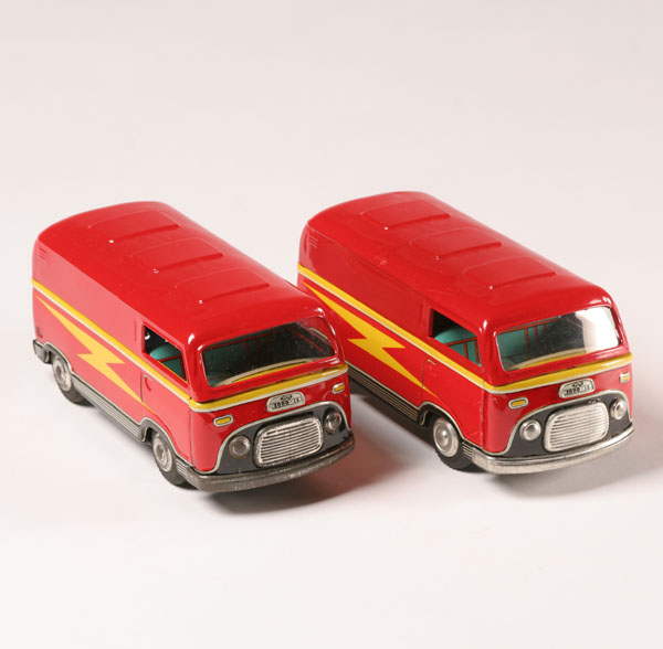 Appraisal: Pair KST Japanese friction delivery vans L Good condition minor