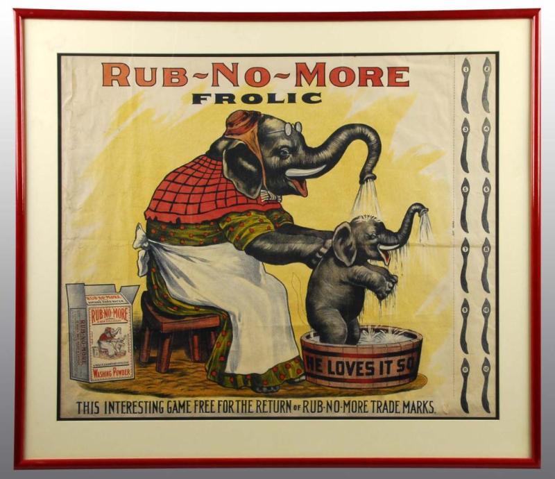 Appraisal: Linen Rub No More Advertising Sign Description Late s Nice