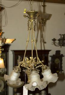 Appraisal: French Light Brass Fixture H x W