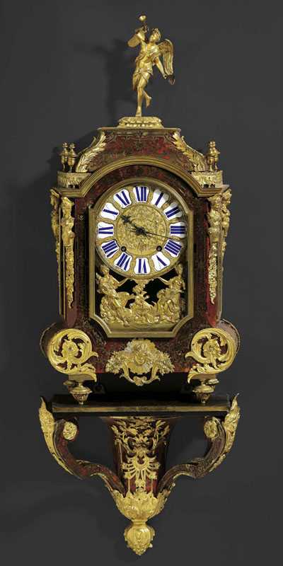 Appraisal: BOULLE CLOCK WITH PLINTH Louis XIV Louis XV the dial