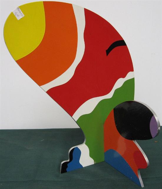 Appraisal: MAITIN SAM AMERICAN - Untitled sculpture Signed polychrome enameled aluminum