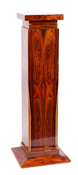 Appraisal: A pair of Art Deco style rosewood pedestals height in