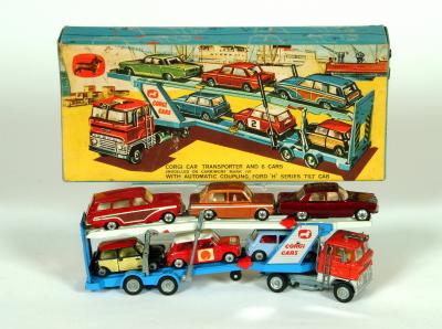 Appraisal: G S Car Transporter and six cars boxed G Illustrated